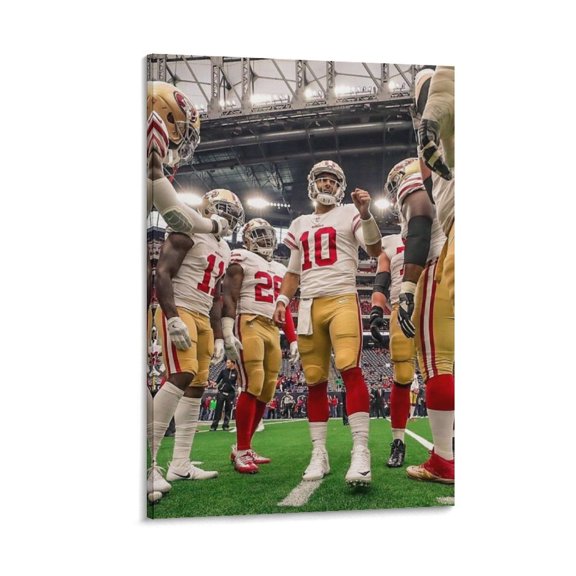 Jimmy Garoppolo Poster Football Canvas Poster Art Poster Canvas Painting Decor Wall Print Photo Gifts Home Modern Decorative Posters 12x18inch(30x45cm)