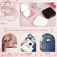 thumbnail image 6 of DESIGNICE Compact Mirror,Foldable Square Dual Pocket Mirror,Bag Friendly Small Mirror for Purse,Black, 6 of 7
