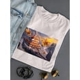 thumbnail image 3 of Dragons Near A Building T-Shirt Women -Anthony Chirstou Designs, Female 4X-Large, 3 of 4