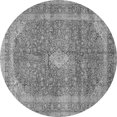 thumbnail image 1 of Ahgly Company Indoor Round Medallion Gray Traditional Area Rugs, 6' Round, 1 of 1