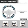 thumbnail image 6 of Uorisanigo Turtle Print Car Steering Wheel Protector Blue Car Wheel Cover with Elastic Edge Breathable Fluffy Steering Wheel Cover for Winter Flannel Car Accessories Soft Car Decor Gift for Friends, 6 of 8