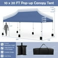 thumbnail image 3 of Costway 10 x 20 FT Pop-up Canopy UPF50+ Sun Protection Tent with Carrying Bag Blue, 3 of 10