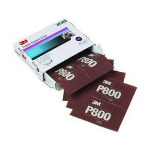 3M 34340 Flexible Abrasive Hookit Sheet 5.5 in x 6.8 in P800