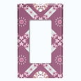 thumbnail image 5 of Metal Light Switch Plate Cover Mandala Purple Floral Pattern Damask MDL111, 5 of 13