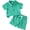 Green, variant on HWJAD Toddler Baby Boy 2 Piece Summer Outfit Short Sleeve Polo Shirt and Shorts Set Infant Casual Clothes 6M-3Y