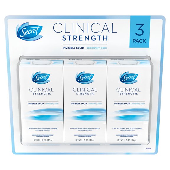 Secret Clinical Strength Deodorant - Invisible (1.6 Ounce, 3 Pack)
