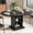 1-black, variant on 43.3–59" Extendable Dining Table for 4–8, Round Kitchen Table with Fluted Base & 4 Storage Shelves for Living Room, Walnut