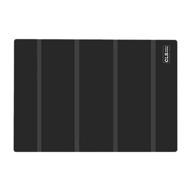 Tapete para mesa de camping, tapete de escritorio, tapete aislante plegable, resistente al aceite, mesa de picnic para exteriores Negro