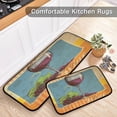 thumbnail image 5 of Vintage Grunge Wine Kitchen Rugs 2 Pieces, Retro Grapes Floor Mat Room Area Rug Washable Carpet Perfect for Living Room Bedroom Entryway, 5 of 7