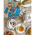 thumbnail image 4 of Funny Diving Tiger Kitchen Dish Towels for Drying Dishes Set of 4, Ocean Sea Coastal Coral Fish Marine Life Waffle Weave Microfiber Hand Tea Bathroom Towels Quick Dry & Absorbent Towel 15.7x23.6, 4 of 7