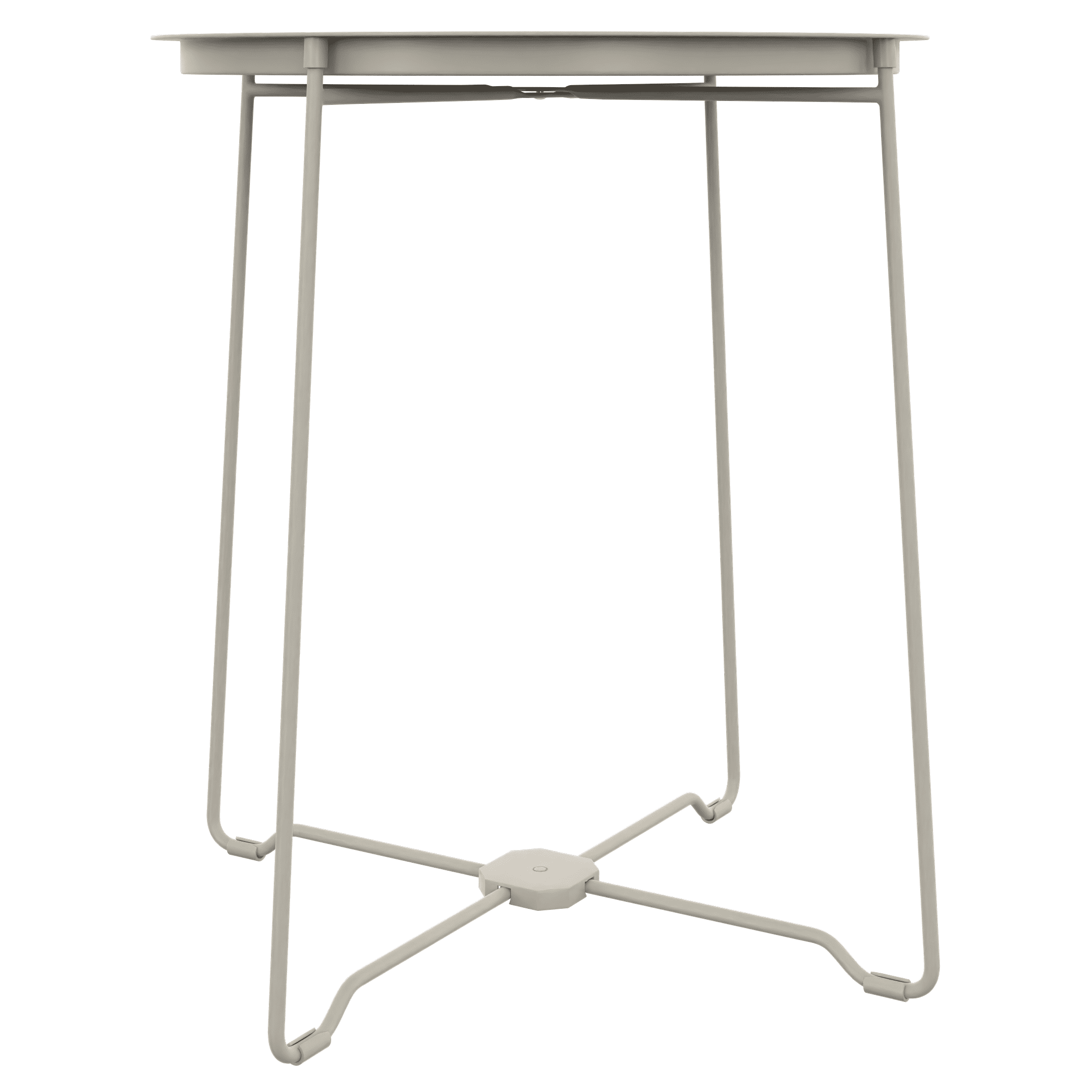 Mainstays Steel Outdoor Tray Top Side Table, White
