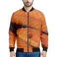 thumbnail image 3 of Chaqueta deportiva con estampado 3D de serpiente de terror para primavera y otoño de 2024, chaqueta de estilo aviador con cuello alto para uso diario, ropa de calle, tops con cremallera, 3 of 5