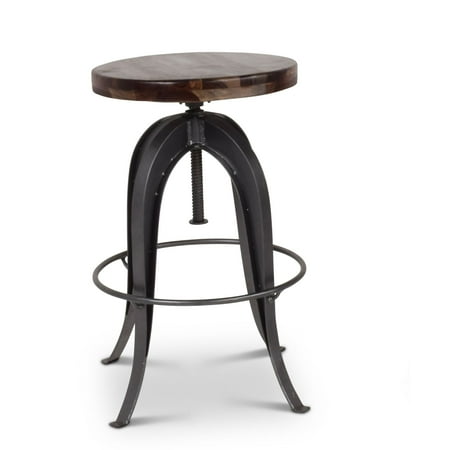- Greyson Living Seoni Dark Russet/ Grey/ Black Sheesham Wood/ Iron Adjustible-height Stool by