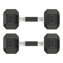 Hex Dumbbell Set 2.5-400 lb, Rubber Encased Exercise & Fitness Dumbbells, Weights Dumbbells Set of 2, Hand Weight for Strength Training