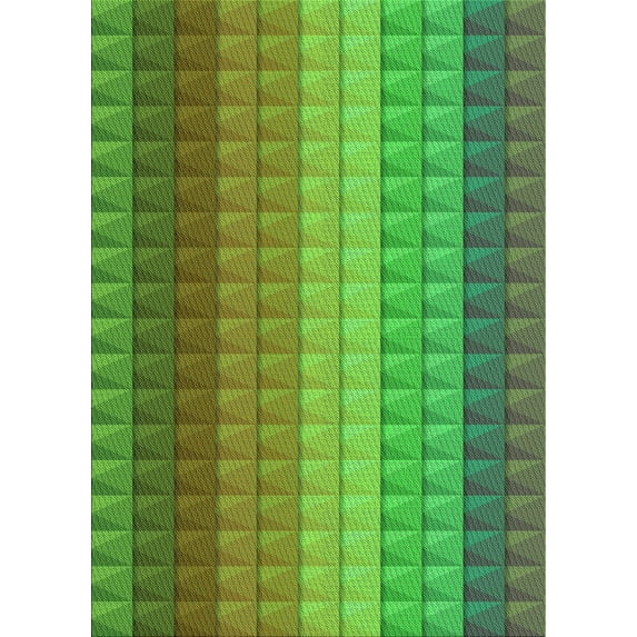 Ahgly Company Indoor Rectangle Patterned Seaweed Green Area Rugs, 7' x 10'