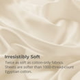 thumbnail image 4 of CARILOHA Aloha Soft 100% Viscose from Bamboo Sheets - 3-Piece Twin Sheet Set - OEKO-TEX Standard 100 - Natural, 4 of 8