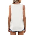 thumbnail image 6 of Jalioing Basic Tank Tops for Women S-3XL Crew Neck Sleeveless T Shirt Summer Solid Color Casual Tank Shirt Outfits, 6 of 7