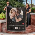 thumbnail image 3 of Custom Photo Upload and Favorite Song Woven Blanket, 3 of 8