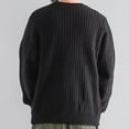 thumbnail image 4 of Yuanlong Mens Sweaters Oversized Cable Knitted Sweater For Round Neck Long Sleeve Pullover Tops Winter Layer Warm Clothes, 4 of 4