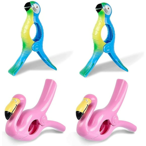 Beach Towel Clips, 4-pack Beach Towel Clips Sunbed Towel Clips Large Clothes Pegs
