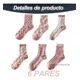 thumbnail image 2 of Calcetines Algodón Mujer Calceta Bordado Flores Moda 6 Pares, 2 of 8