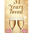 thumbnail image 3 of LUUFILx 31st Anniversary Vertical Banner Champagne Glasses Backdrop Celebration Party Decoration Background Wedding Anniversary Love Festivity Decor, 3 of 7
