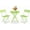 Grass Green, variant on 3-Piece Folding Bistro Set with 2 Chairs &able Space Saving Patio Furniture,Fully Assembled, Steel Frame with Powder-Coated Finish, Compact Outdoor Seating for Balcony,Garden,Small Space,White