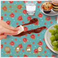 thumbnail image 6 of Pioneer Flower Floral Print Pattern Round Tablecloth 60 X 60 Inch, Wrinkle Resistant Wipeable Table Cloth for Kitchen Dining Picnic Patio Party, 6 of 6