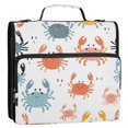thumbnail image 2 of ALAZA Zipper Binder Crabs 3 Ring Trapper Keeper File Folder Organizer Bag, 2 of 8