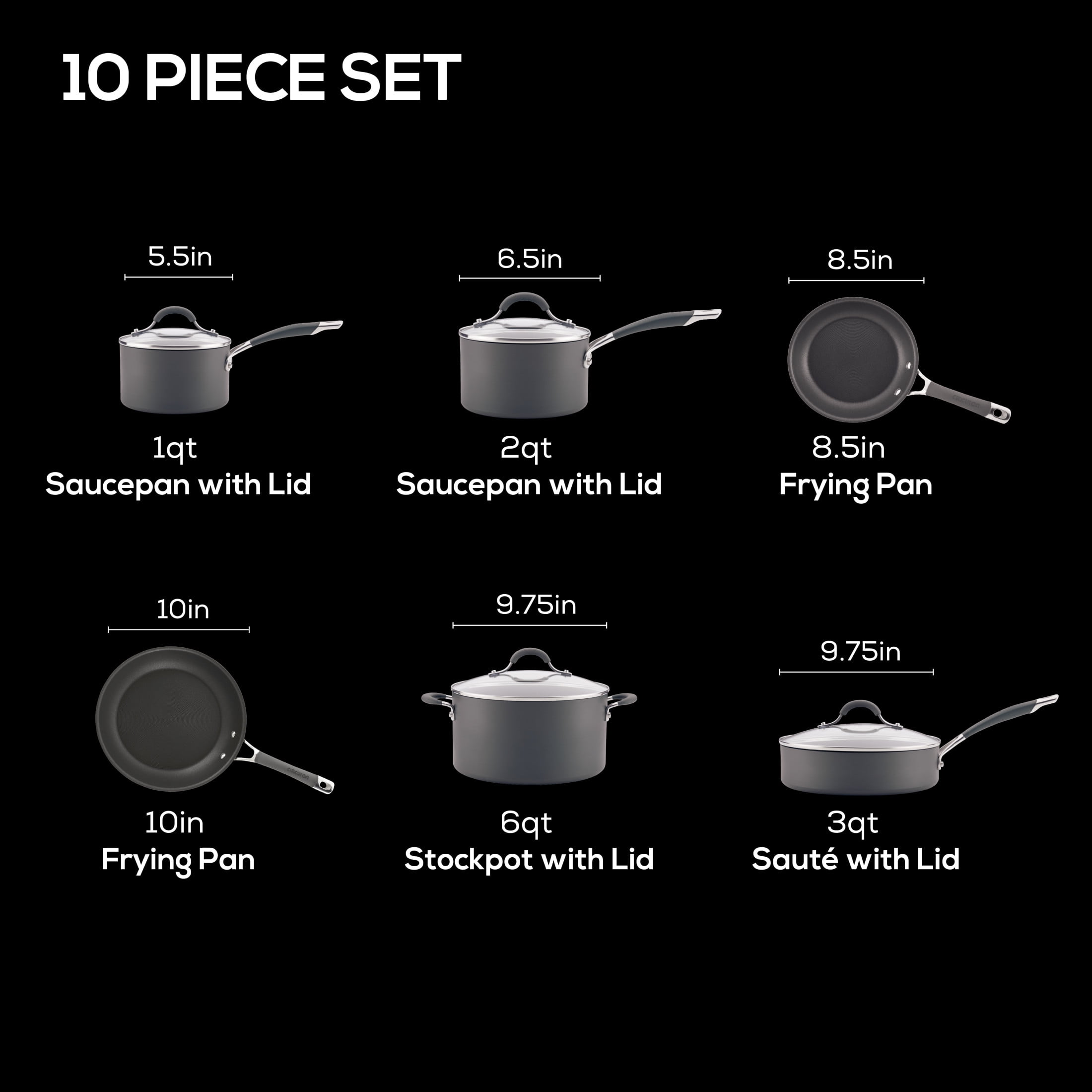 Circulon 10-piece Cookware Set with lifetime warranty at $87.50 (Reg. $150)