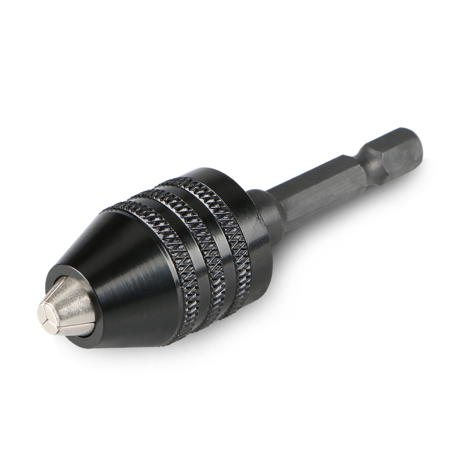 Keyless Aluminum Alloy Black Mini Jaw Drill Chuck Screwdriver Adapter With Quick Change