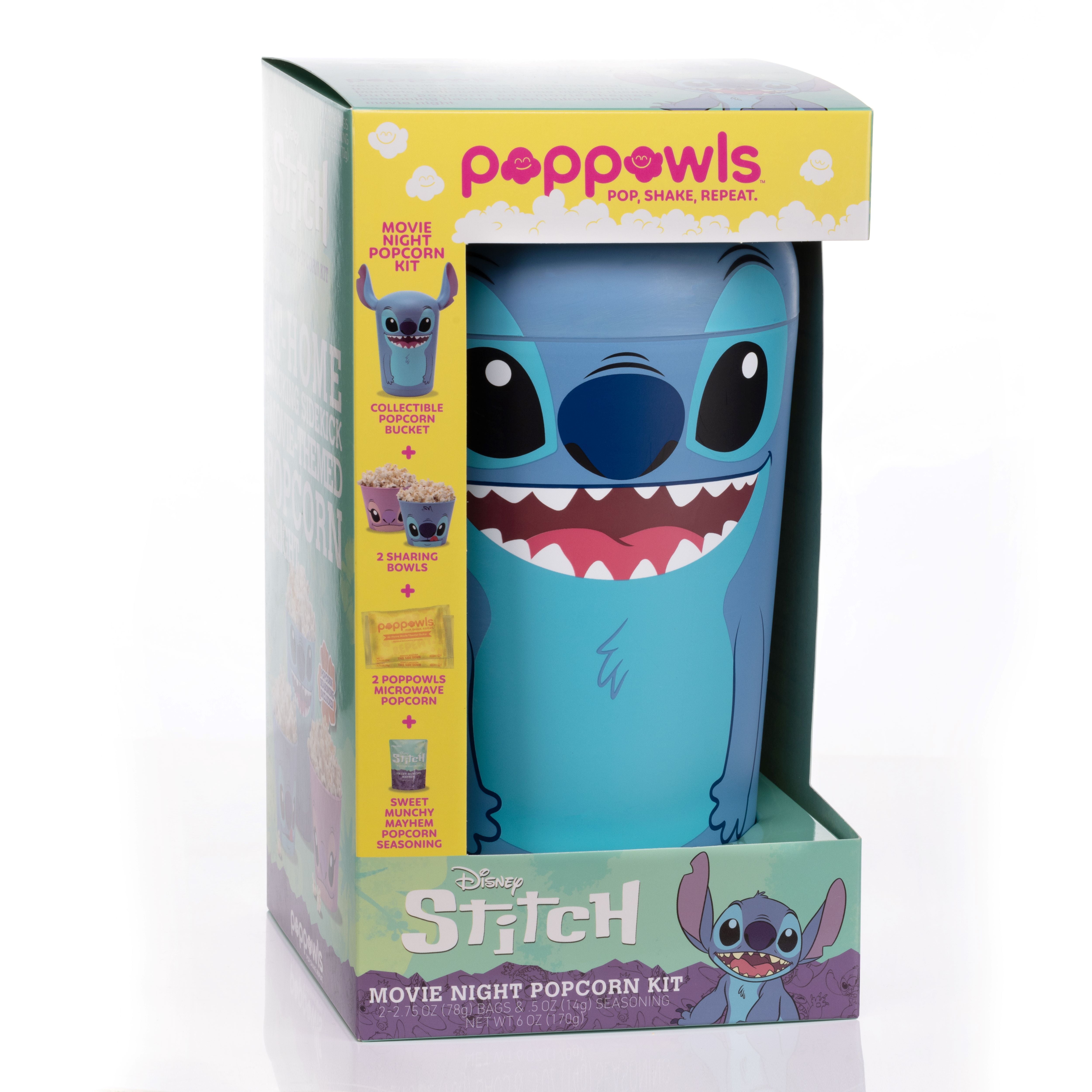 Poppowls: Lilo & Stitch- Stitch Poppowls At-Home Movie Theater Microwave Popcorn Kit