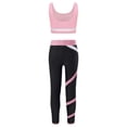thumbnail image 2 of LiiYii Girls 2 Piece Sport Outfit Kids Tank Top Bra with Athletic Leggings Skating Gym Pants Set Pink 16, 2 of 6