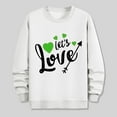thumbnail image 5 of WREESH Mens Crewneck Sweatshirts Graphic Valentine's Day Love Printed Crewneck Sweatshirts Casual Pullover White, 5 of 6