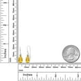thumbnail image 4 of Gem Stone King 10K White Gold Yellow Citrine and Yellow Citrine Dangle Earrings for Women (2.74 Cttw, Gemstone Birthstone, Oval 8x6mm), 4 of 5