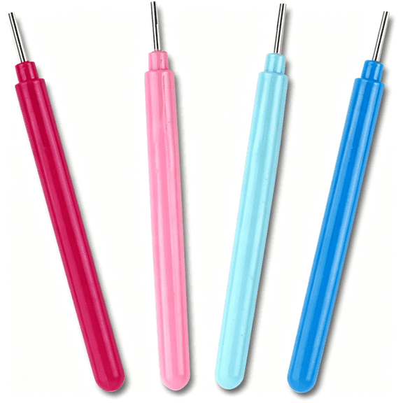 TUWAFE 4 Pcs Paper Quilling Tools Slotted Kit Rolling Curling Quilling Needle Pen Rose Blue for Art Craft Diy Paper Cardmaking Project Complete Paper Quilling Kit (4 Pcs)