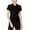 Z700 Black, variant on Landzoo Women'S Tops Solid Color Short Sleeve Notch Neck Shirt Summer Comfortable Women T Shirt Size L Black