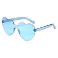thumbnail image 2 of Espejo De Mujer Gafas de sol sin montura en forma de corazón, transparentes, de colores pastel, para mujer. Accesorio de moda. 1 unidad Rkxzt, 2 of 9