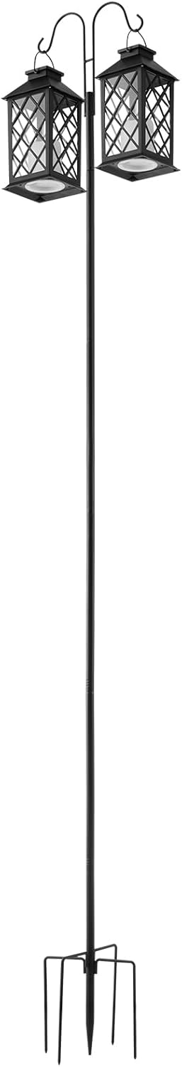Double Shepherds Hooks for Outdoor, 8 Pack 92 Inch Heavy Duty Bird Feeder Pole