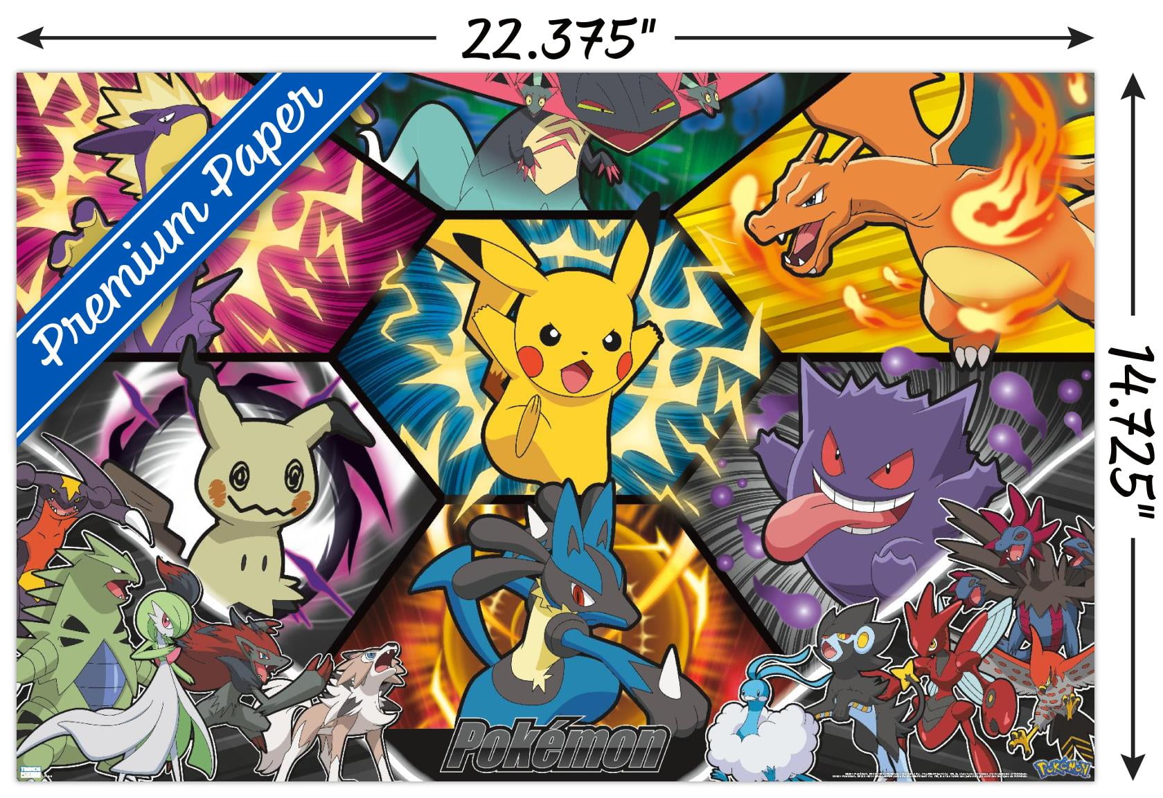 Pokemon: Battle Art - Group Wall Poster, 14.725