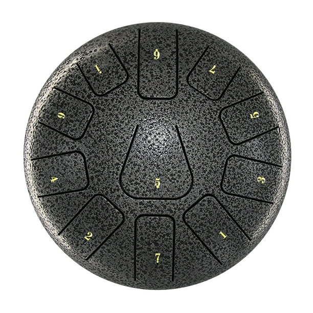 Gecheer 8 Inch Steel Tongue Drum 11 Notes Handpan Drum with Drum Mallet Finger Picks Percussion