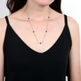 thumbnail image 6 of Sterling Silver with Natural Black Diamond Station Necklace, 6 of 6