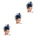 thumbnail image 3 of Qarigey Tocado de boda con flores para el pelo, colgante de cabeza con Clip de malla para novia, sencillo, multiusos, europeo, ahorro de Type1 NO1, 3 of 6