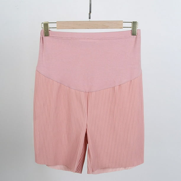 Pantalones cortos transpirables de verano para embarazadas, pantalones anchos para embarazadas, pantalones plisados