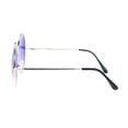 thumbnail image 4 of Hippie Retro Groovy Gradient Oversize Circle Lens Round Metal Rim Sunglasses Purple, 4 of 4