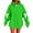 Green1, variant on Plebaso Cute Hoodies for Women Long Sleeve with Bow Oversized Pullover Pocket Loose Hooded Sweatshirts