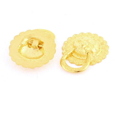 Lion Drawer - Cabinet Door Drawer Lion Face Carved Pull Handle Ring 30mm Dia 2pcs