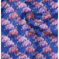 thumbnail image 1 of Soimoi Blue Rayon Fabric Leaf Floral Decor Fabric Printed Yard 56 Inch Wide, 1 of 6