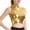 Gold, variant on Tqcoqu Women's Shiny Metallic Crop Tank Tops Crew Neck Festival Rave Short Vest Clubwear,Black,Women's S-XL