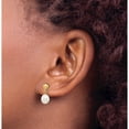 thumbnail image 3 of 10K Yellow Gold 6-7Mm White Rice Freshwater Cultured Pearl Dangle Post Earrings - Jbsp, 3 of 5